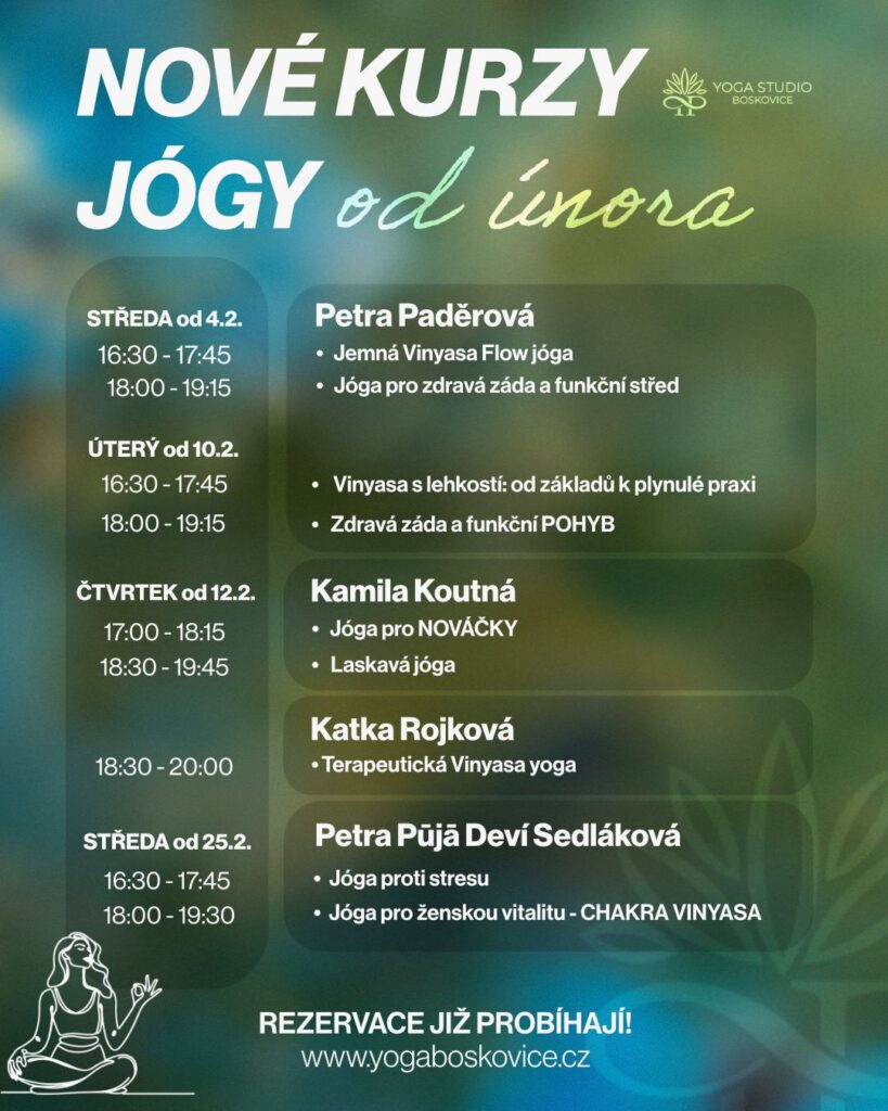 Únor v Yoga studio Boskovice